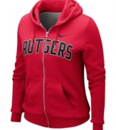 Spread the spirit and cheer on your favorite team with this NCAA Rutgers Scarlet Knights hoodie from Nike.