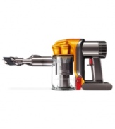 Small size, big pickup! Ready to take on your home, office and car, this handheld vacuum weighs only 2.9 pounds but still packs in some heavy-duty features like a digitally powered motor, a lifetime washable filter, an easy-empty hygienic clear bin and 2 neat & tidy accessories.  Plus with Root Cyclone™ Technology, this vacuum meets every task with incredible suction that never weakens. 2-year warranty. Model DC34.