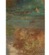 Earthy, washed-out hues fade into one another, revealing a stunning flower-and-butterfly motif that add garden-fresh style to any decor. Woven from lush nylon that delivers softness underfoot and superb resistance to everyday wear.