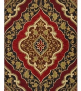 An intricately layered floral and scalloped design creates a striking composition upon this Andora area rug from Shaw Living, reviving lush traditional patterns for the modern floor. Its ultra-durable and supremely soft EverTouch® nylon is meticulously dyed for brilliant color recognition.