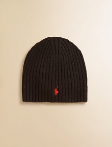 A sporty rib-knit hat features an embroidered pony at the front for signature style.Rib-knit crownCottonMachine washImported A sporty rib-knit hat features an embroidered pony at the front for signature style.Rib-knit crownCottonMachine washImported
