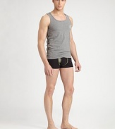 You'll love lounging around weekend after weekend in this lightweight, cotton tank with chest logo detail.Crewneck90% cotton/10% elastaneMachine washImported