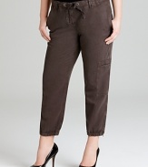 Eileen Fisher Plus Size Cropped Cargo Pants