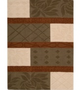 Enhance any modern home décor with this unique and multi-faceted Nourison area rug. It features abstract and geometric designs which are expertly hand-carved in 100% wool for exciting textured, embossed and shadow effects.