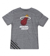 Sport your favorite team's gear with this court-ready Miami Heat tee from adidas.