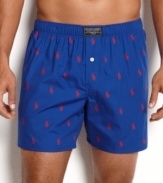 A classic polo pony print gives these boxers from Ralph Lauren timeless style.