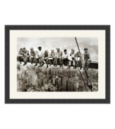 Eleven men pause for lunch on a beam high above New York's bustling streets. An iconic photo taken by Charles C. Ebbets in 1932, Lunch on a Skyscraper offers stunning insight on the construction of the city's famous skyline.