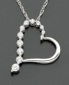 Steal her heart with this charming Journey pendant. A trail of sparkling round-cut diamonds (1/3 ct. t.w.) meets 14k white gold for the perfect diamond necklace. Chain measures 18 inches.