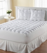 Sink into softness every night with the Magic Loft mattress pad from Perfect Fit bedding. Quilted 6 x 6 blocks of ultra-plush Perfect Puff down-alternative fiberfill add a thick layer of comfort that dramatically increases the loft an comfort of your existing mattress.