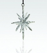Both elegant and eclectic, this graceful silvery star has the look of shining icicles, exuding the sculptural beauty that is a Michael Aram signature.HandmadeSilverplatedAbout 6.25HImported