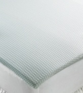 Sleep better in cool comfort with this Gel mattress topper from SensorGel, featuring a special design to better reduce pressure points in the body and ventilated memory foam for a greater airflow that will keep you cooler throughout the night. Also features a honeycomb design to make for a more flexible and protective cover that is cooling, beautiful and durable.