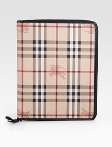 A well-crafted, forever-durable way to safely stow your beloved iPad®, designed in PVC with iconic checks outside and light padding inside. Fits all Ipad® models Zip closure 85% PVC/15% cotton 10W X 20½H X ½D Imported 