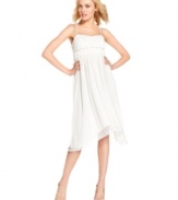 Don ethereal style from head-to-toe in this dress from Trixxi! Encrusted in rhinestones and featuring an asymmetrical hem, this frock is all about feminine spirit!