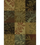 Modernize the look of your home with casual elegance. Bold florals inspire this St. Lawrence rug, rendered in colorblocked autumn hues like terra cotta, dark chocolate and rich greens. Crafted of durable polypropylene for years of long-lasting beauty.