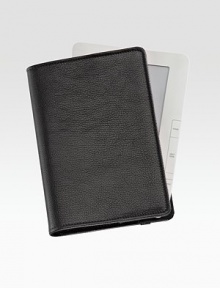 A handmade leather case conveniently holds and protects your Amazon Kindle or Barnes & Noble Nook with elasticized, leather-covered corner bands. Handmade in leather Elastic strap Organizing pocket 5¾W X 8¼H Made in USA A handmade leather case conveniently holds and protects your Amazon Kindle or Barnes & Noble Nook with elasticized, leather-covered corner bands. Handmade in leather Elastic strap Organizing pocket 5¾W X 8¼H Made in USA