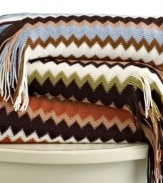 Get wrapped up in the super-soft feel of these knit throws from Westerley. With Western-inspired styling, these throws feature zigzag designs with rich pops of color for a bold statement.