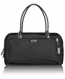Pack with polish! Slim, lightweight and streamlined, this understated weekender is the perfect companion for packing with intention and arriving in style. Including an Add-a-bag sleeve and featuring endless pockets, from places to store media to places to keep tabs on your jewelry, this overnighter is an easy choice. 5-year warranty. Pack with polish! Slim, lightweight and streamlined, this understated weekender is the perfect companion for packing with intention and arriving in style. Including an Add-a-bag sleeve and featuring endless pockets, from places to store media to places to keep tabs on your jewelry, this overnighter is an easy choice. 5-year warranty.