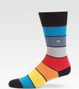 Make a significant colorblock statement with your simple suiting and pair these thick, cotton-blend socks for a stylish office ensemble.Mid-calf height70% cotton/28% polyamide/2% elastaneMachine washImported