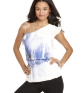 Ethereal ruffles and a super sweet shape unite like a dream on this top from BCX!