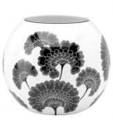 Artist Florence Broadhurt's timeless Japanese Floral print is revived for modern homes in this graphic black-and-white bowl from kate spade new york.