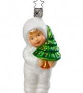 A Christmas tradition. Adorn your tree with this mouth-blown, hand-painted ornament, made with signature Inge-Glas craftsmanship.