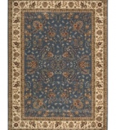 Take tradition and turn it into something new. This exquisitely ornate area rug is rooted in ancient Persia design, but colored for the contemporary home. Crafted from Nourison's own Opulon(tm) yarns for a densely woven pile with long-lasting color retention and durability.