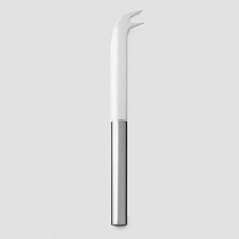 A versatile stainless steel bar knife that features a forked tip for picking up sliced cheese and fruit. Sleek tubular design. Made in Denmark. A versatile stainless steel bar knife that features a forked tip for picking up sliced cheese and fruit. Sleek tubular design. Made in Denmark.