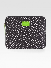 Printed neoprene zips around your iPad® for a stylish cover.Top zip closureFits all iPad® models Nylon lining10¼W X 8¼H X 3/4DImported