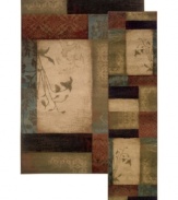 This St. Lawrence rug features a multicolored palette of autumn hues like terra cotta, rust and rich greens in subtle leafy patterns, adding gorgeous coloring to any room. Crafted of durable polypropylene for years of long-lasting beauty.