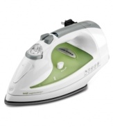 Work wrinkles out in an instant with Black & Decker's advanced Smart Steam(tm) technology. This intelligent iron generates just the right amount of steam for the fabric type selected, then delivers fast and easy ironing with its nonstick-coated soleplate. One-year warranty. Model ICR500.