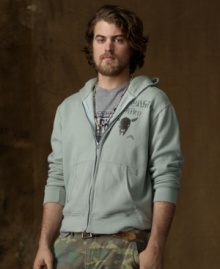 A classic full-zip hoodie in washed French terry transitions from a casual basic to a hip downtown favorite with a faded skull print at the chest. A classic full-zip hoodie in washed French terry transitions from a casual basic to a hip downtown favorite with a faded skull print at the chest.