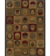 A rich palette of warm, earthy tones plays host to a geometric pattern, invigorating your home with a playful energy. Woven from super soft polypropylene for superior stain resistance and durability, this magnificent area rug from Sphinx will maintain its lush texture and rich coloration for years to come. (Clearance)