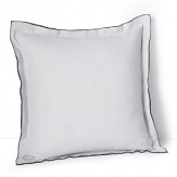 This classic double flange decorative pillow from Vera Wang adds a touch of luxury to simple bedding.