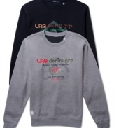 Keep warm and comfortable in this casual and versatile sweatshirt by LRG.
