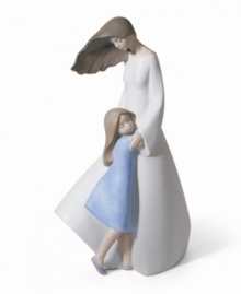 Representing the love that is boundless and lifelong, this exquisite figurine depicts a young girl embracing her mother. In delicate painted hues, a high gloss finish, and porcelain so finely crafted you can just about feel the wind in your own hair. Measures 12.5x7.25. Representing the love that is boundless and lifelong, this exquisite figurine depicts a young girl embracing her mother. In delicate painted hues, a high gloss finish, and porcelain so finely crafted you can just about feel the wind in your own hair. Measures 12.5x7.25.