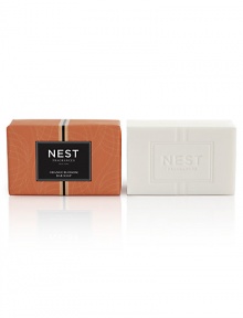 Orange blossom, orchid, tiare flower and freesia are combined with tangerine, lemon and musk. This lightly scented French-milled bar soap contains shea butter and almond oil to create a rich, luxurious lather while cleansing and nourishing the skin. 8.8 oz. Orange blossom, orchid, tiare flower and freesia are combined with tangerine, lemon and musk. This lightly scented French-milled bar soap contains shea butter and almond oil to create a rich, luxurious lather while cleansing and nourishing the skin. 8.8 oz.