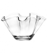 Crafted of heavy crystal with a playful ruffled edge, this Lenox Organics bowl tops tables and shelves with refreshing elegance. Enjoy as-is or fill with fruit, candies and more.