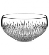 Waterford crystal is made even more radiant with the complex cuts of Monique Lhuillier's Arianne bowl. A minimalist shape adds to its timeless look and luxurious feel.