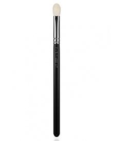 For shading or blending of colour or creamy products. This brush has fine, densely packed fibers that are arranged in an oval shape. M.A.C professional brushes are hand-sculpted and assembled using the finest quality materials. They feature birch, linden and ramin wood handles, nickel-plated brass ferrules.