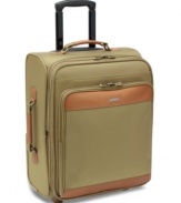 A perfect piece for the modern road warrior, the Hartmann carry-on suitcase combines exceptional craftsmanship with top-flight travel features, including an expandability option to provide a full two-inches of extra packing space. Full warranty.