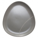Simple, organic shapes are the foundation of this dinnerware and serveware collection. Stoneware. Available in Chalk and Pewter colors.