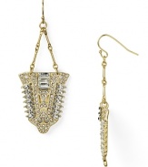 Jazz up every look with these vintage-inspired dangle earrings from Aqua, accented by glitzy crystals.
