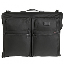 The original Tumi - a classic garment bag designed for the business traveler. The two exterior U-zip pockets are ideal for a travel kit, folded shirts and shoes, and the interior is large enough to carry a week's worth of hanging garments or suits. The original Tumi - a classic garment bag designed for the business traveler. The two exterior U-zip pockets are ideal for a travel kit, folded shirts and shoes, and the interior is large enough to carry a week's worth of hanging garments or suits.