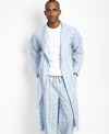 Change your sleepwear pattern with this robe from Nautica.