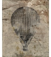 This Leftbank print of an early hot-air balloon is printed on stretcher-mounted canvas and ready to be displayed wherever you want to enrich the mood with nostalgia for the past.