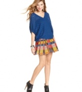 A thigh-skimming mini with maximum color appeal, Jessica Simpson's Cheswick skirt thrives on fun and flirty style!