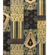 Colonial-inspired patternwork is given a sleek, modern update in the Phoenicia blue area rug. Crafted of EverTouch® nylon that is meticulously dyed for brilliant color recognition.
