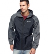 No storm can stop you. Shield yourself from the elements with this lightweight jacket from Columbia.