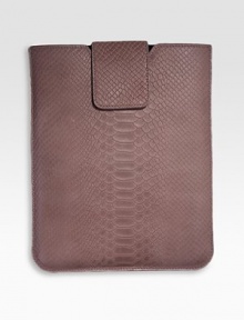 Secure and protect your first- and second-generation iPads within this python-embossed leather case, thoughtfully designed with chamois-cloth lining and secure snap tab.Fits first- and second-generation iPadsPython-embossed leather8½W X 10H Made in USA Secure and protect your first- and second-generation iPads within this python-embossed leather case, thoughtfully designed with chamois-cloth lining and secure snap tab.Fits first- and second-generation iPadsPython-embossed leather8½W X 10H Made in USA
