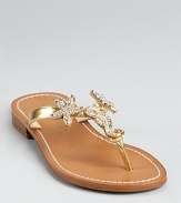 Take a trip to the seaside with these IVANKA TRUMP sandals, adorned with seahorse and starfish details in shimmering rhinestones.